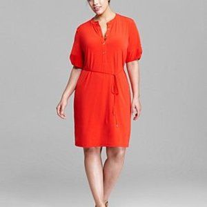 Calvin Klein Plus Henley Sheath Dress- Size 1X
